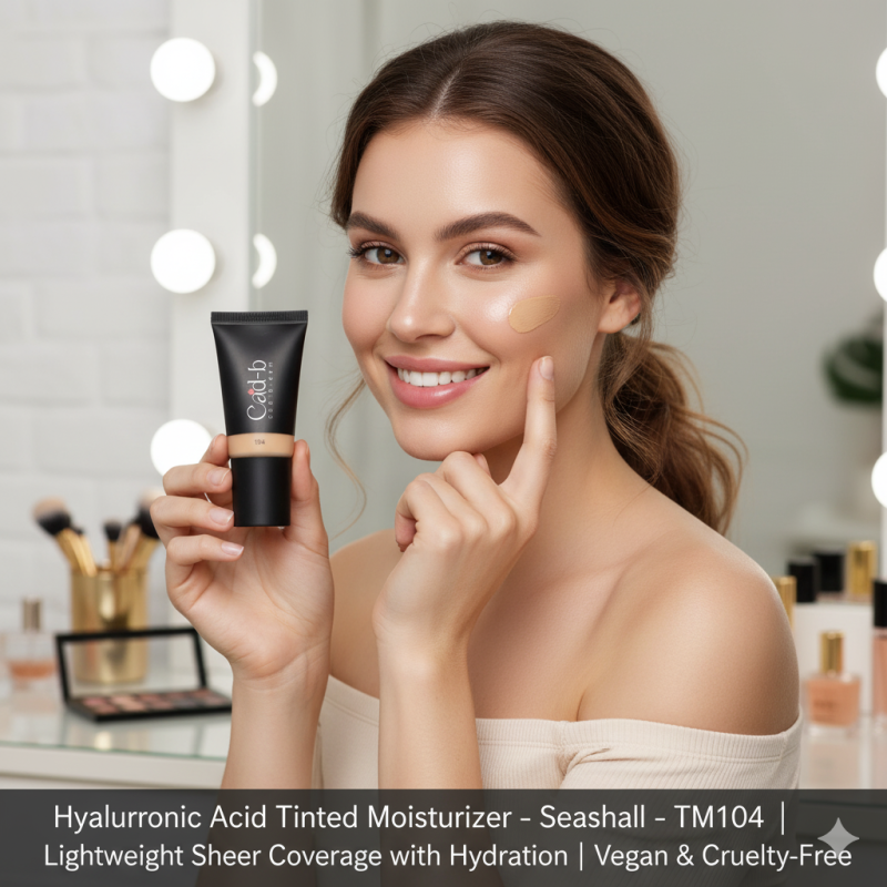 Hyaluronic Acid Tinted Moisturizer – Seashell – TM104 | Lightweight Sheer Coverage with Hydration | Vegan & Cruelty-Free-0