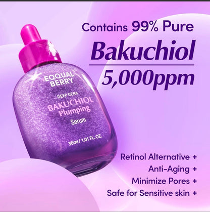 Eqqualberry Bakuchiol Plumping Serum 1,01 oz / 30 ml - GlowNordi