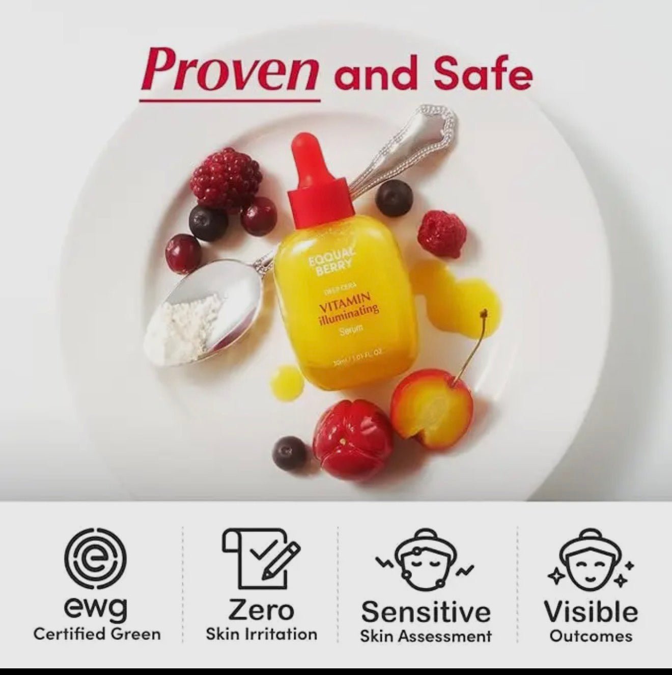 Eqqualberry Vitamin Illuminating Serum 1,01 oz / 30 ml - GlowNordi