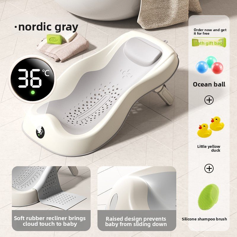 Justerbar badehjelp for baby – komfortabel og trygg - GlowNordi 
