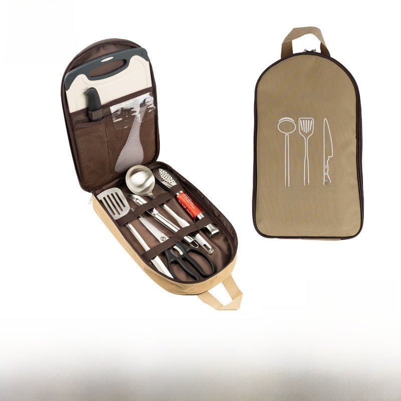 Kokesett i rustfritt stål – perfekt for camping og friluftsliv - GlowNordi 