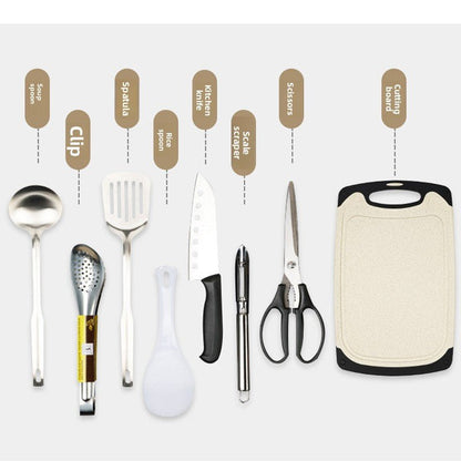 Kokesett i rustfritt stål – perfekt for camping og friluftsliv - GlowNordi 