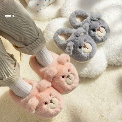 💛 Myke og varme barneslippers med søtt bjørnedesign - GlowNordi 