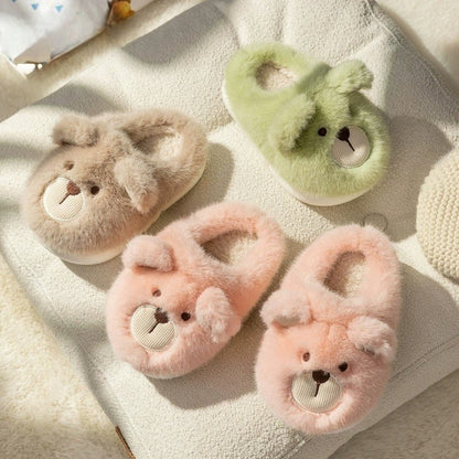 💛 Myke og varme barneslippers med søtt bjørnedesign - GlowNordi 