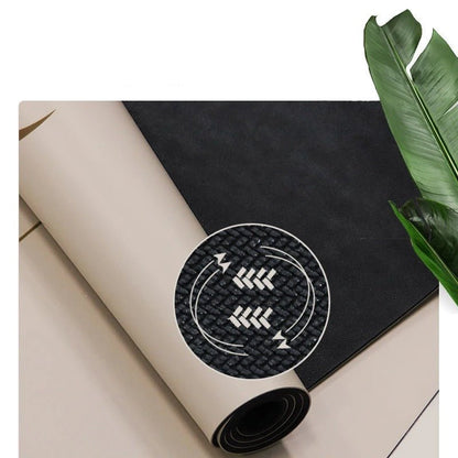 PU Yogamatte med Mandala - mønster og posisjonslinjer - GlowNordi