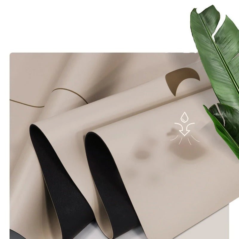 PU Yogamatte med Mandala - mønster og posisjonslinjer - GlowNordi