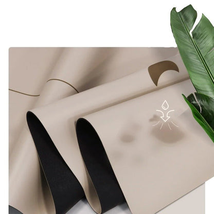 PU Yogamatte med Mandala - mønster og posisjonslinjer - GlowNordi