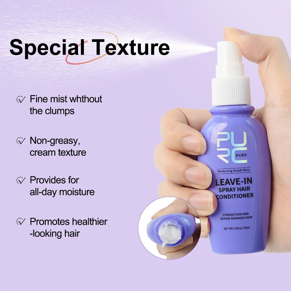 PURC Coconut Oil Leave-In Conditioner Spray - GlowNordi 