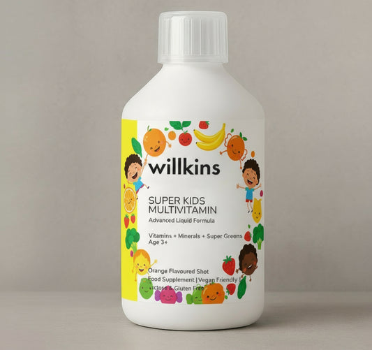Wilkins Super Kids Multivitamin – Flytende kosttilskudd for barn fra 3 år - GlowNordi 