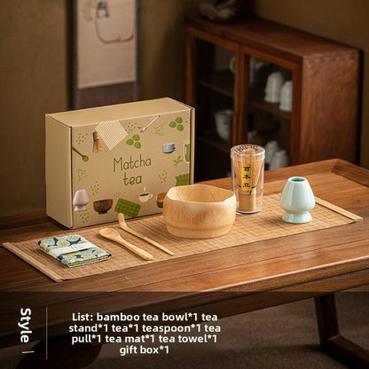 🌿 Tradisjonelt bambussett for matcha - GlowNordi 