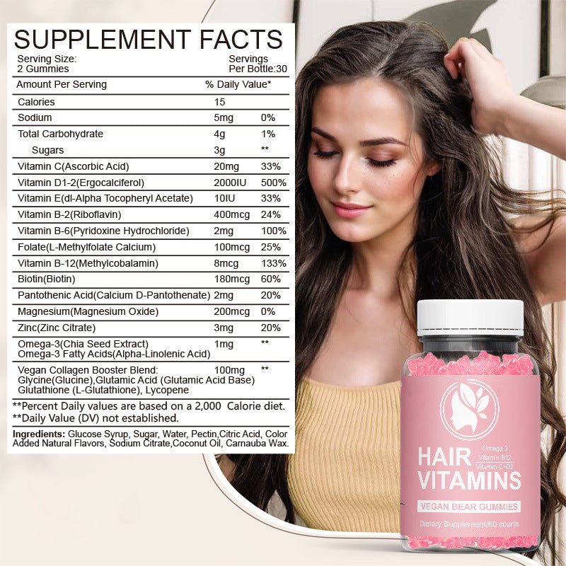 Vitamin Gummies – for hår, helse og velvære! - GlowNordi